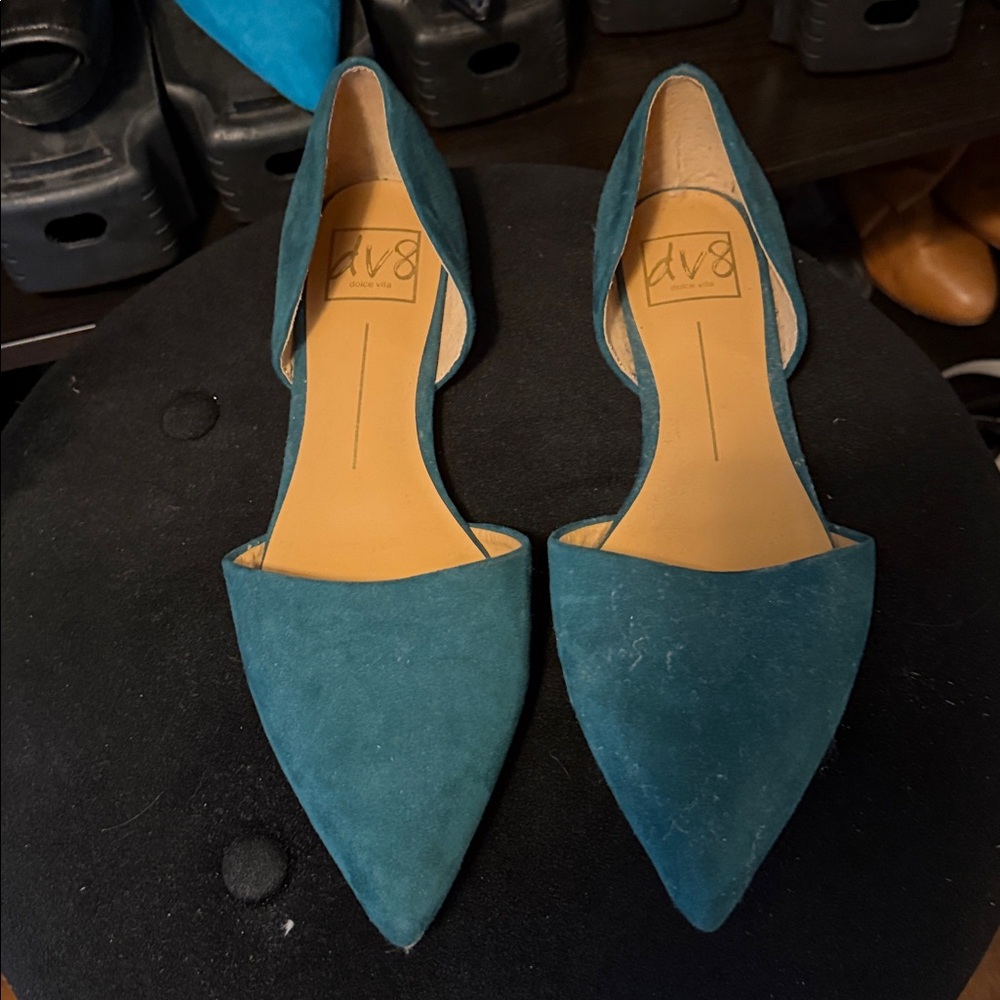 DV by Dolce Vita Turquoise Suede Flats